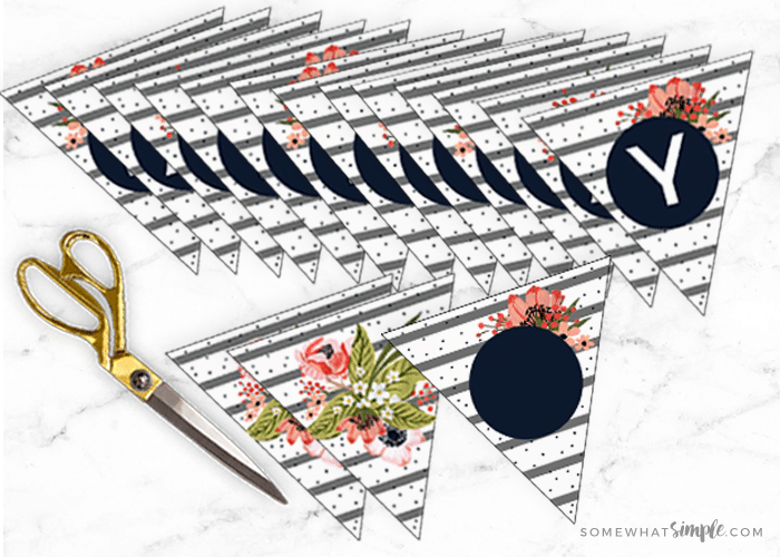 printable triangle birthday banner