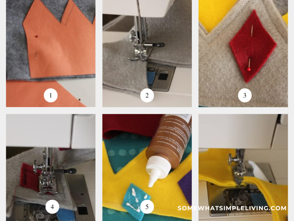 pictured directions to make a crown