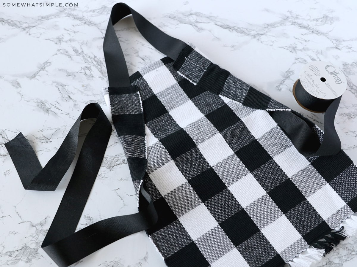 backside of a placemat apron