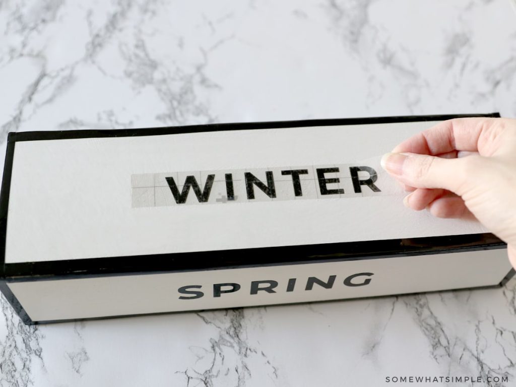 adding the words to a seasonal block