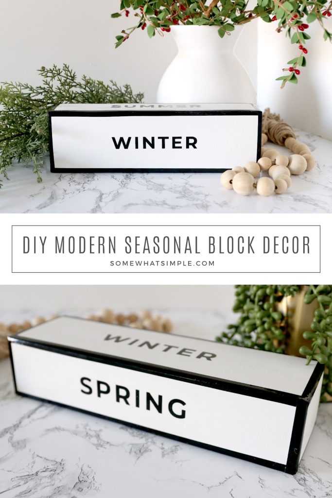long image collage of a finished Seasonal Home Decor