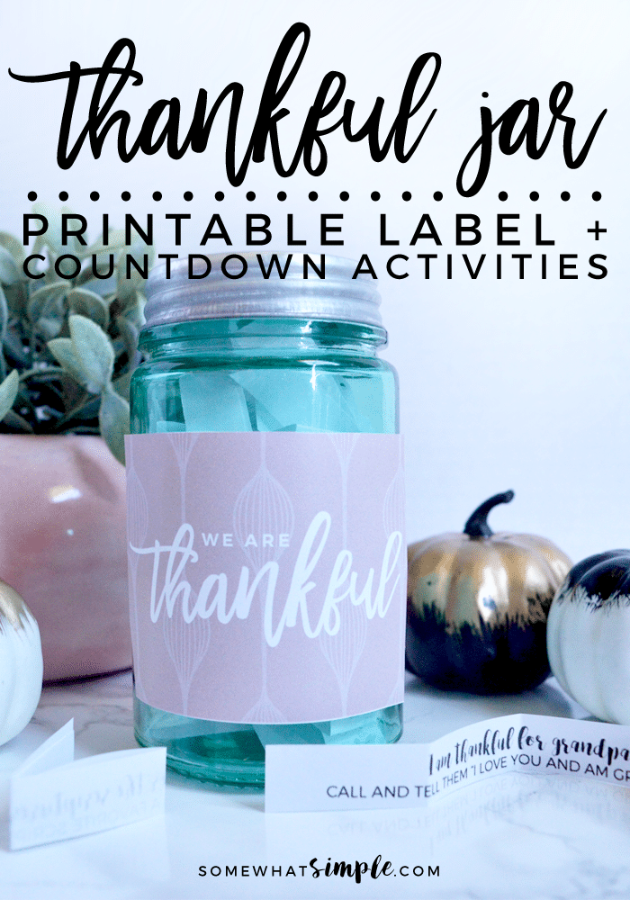 long image of a thankful thanksgiving jar