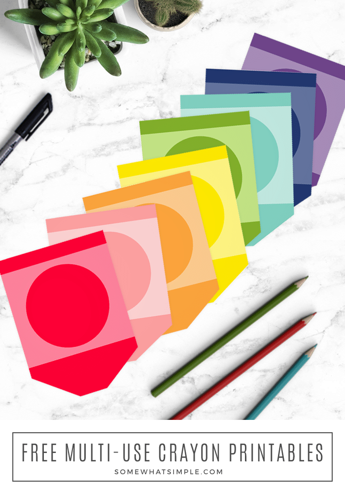 a close up of the different crayon printables that are included in this free download