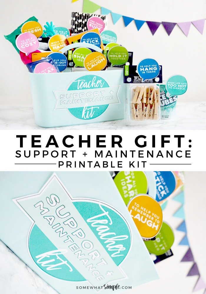 collage of teacher gift ideas