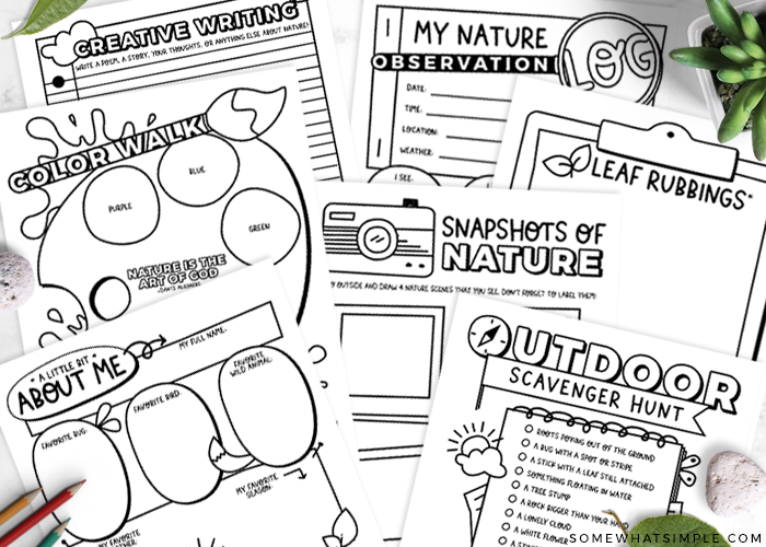 nature walk booklet with fun activities for kids