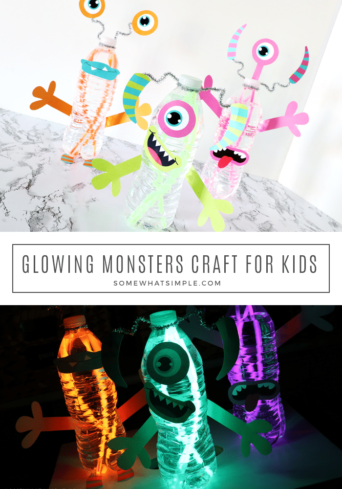 how to make a glowing monsters with water bottles and glowsticks