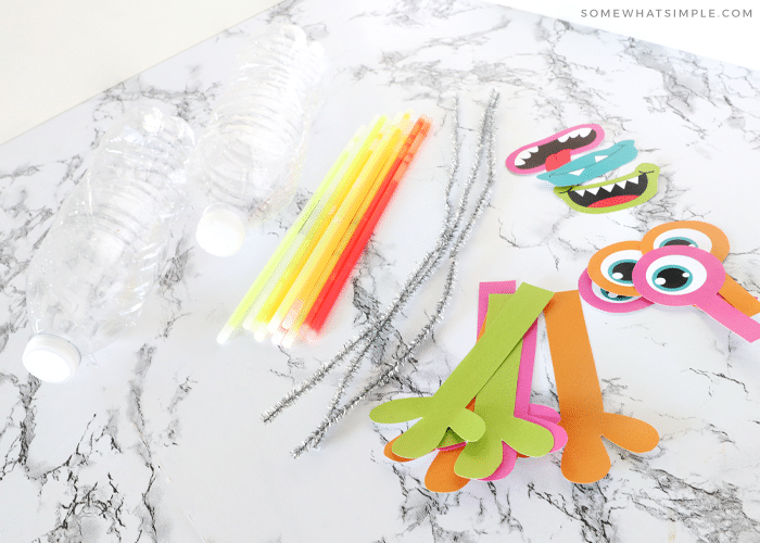 craft materials laid out on the counter