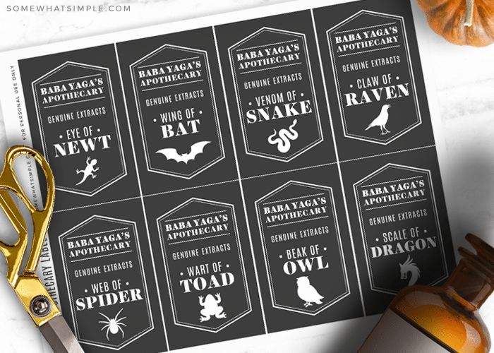 printable labels for apothecary jars