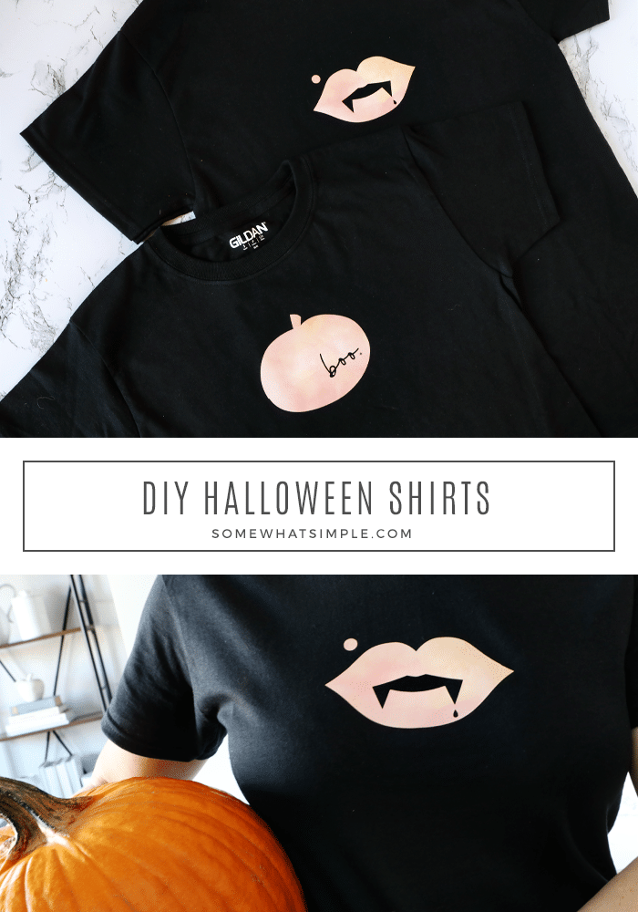 halloween t shirts in a collage