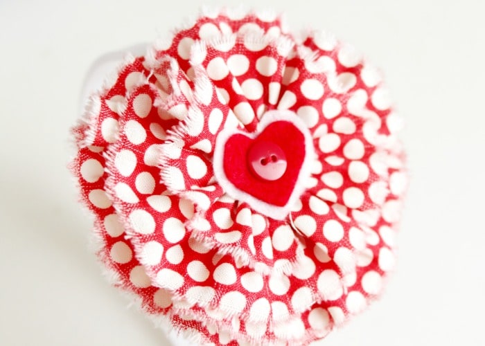 Easy Fabric Flowers + a Valentine's Day Headband Tutorial