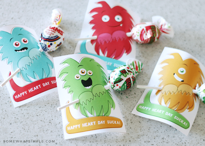 monster valentine printable