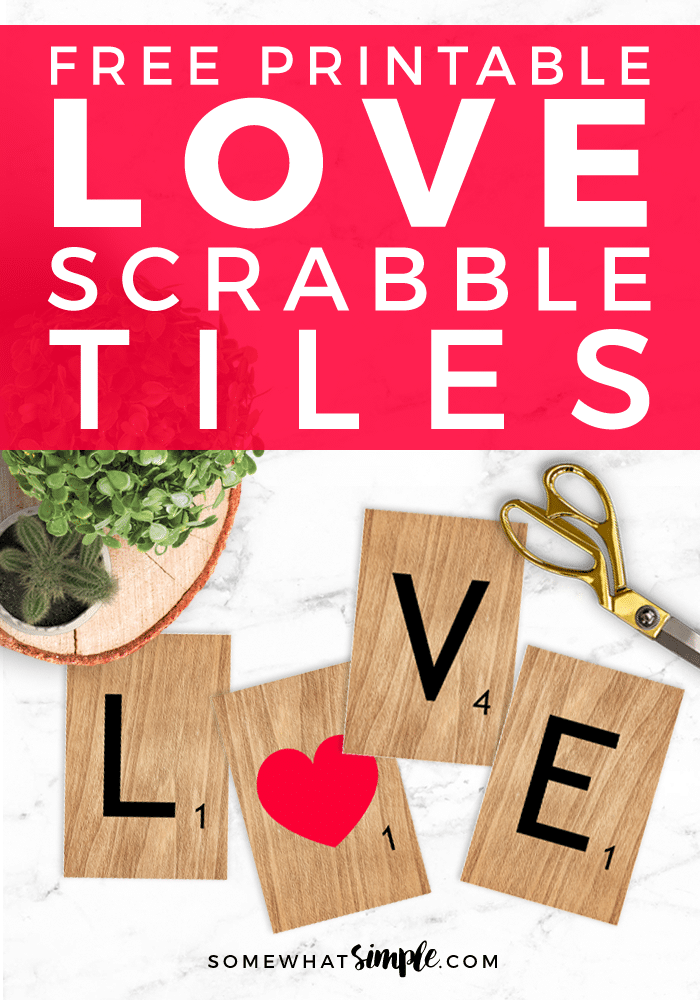 long image of Love Scrabble Tiles