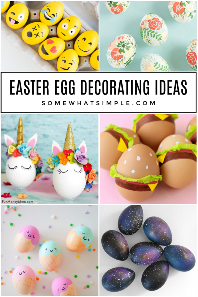 collage of decorated easter eggs