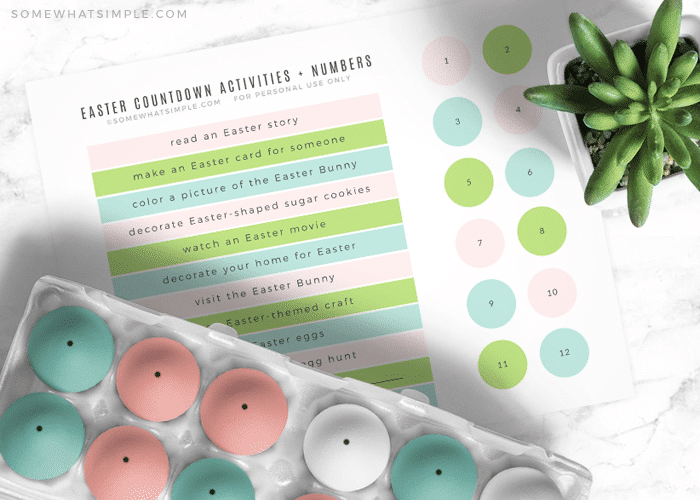 a printable easter advent calendar