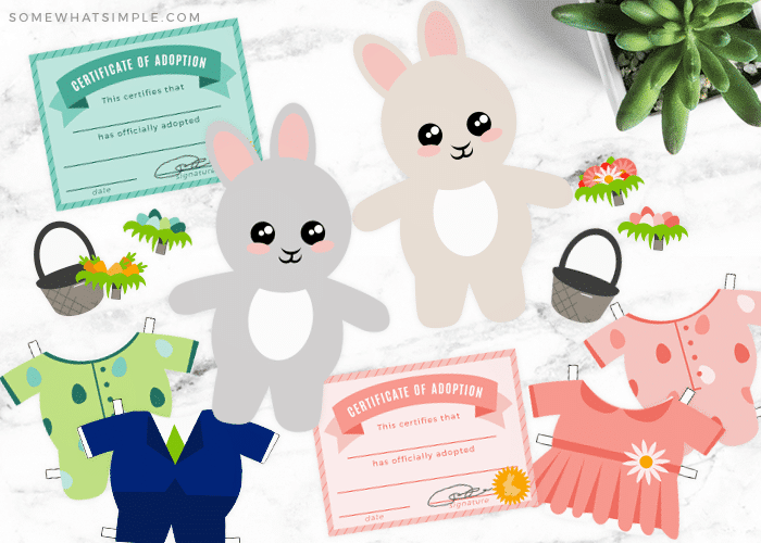 Easter Bunny Printable Paper Dolls