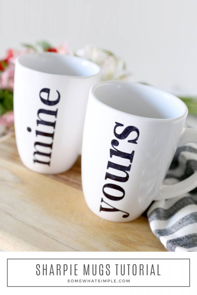 long image of 2 sharpie mugs on the counter