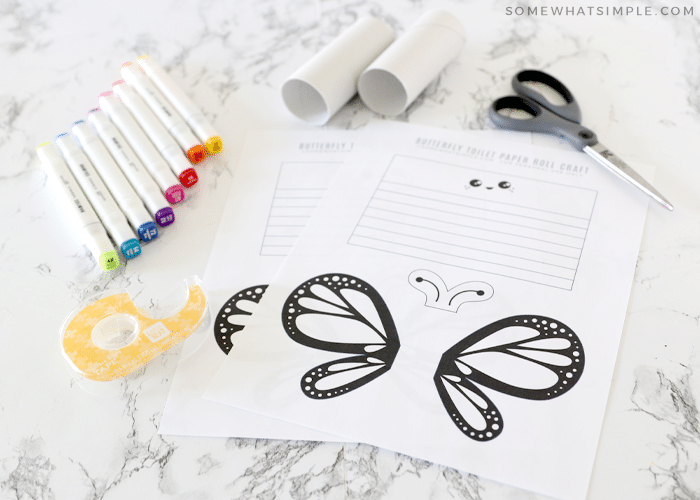 materials needed for a butterfly craft