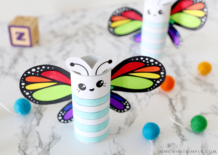 butterfly craft made of tp rolls