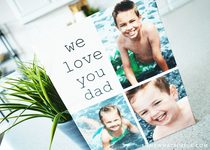 personalized canvas gift idea for fathers day