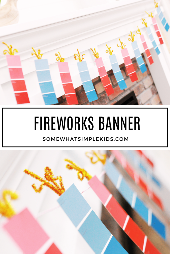 pinterest collage for a 4th of July Fireworks Banner