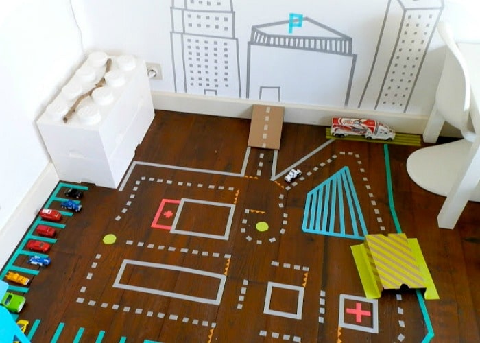 washi tape indoor summer activity for kids
