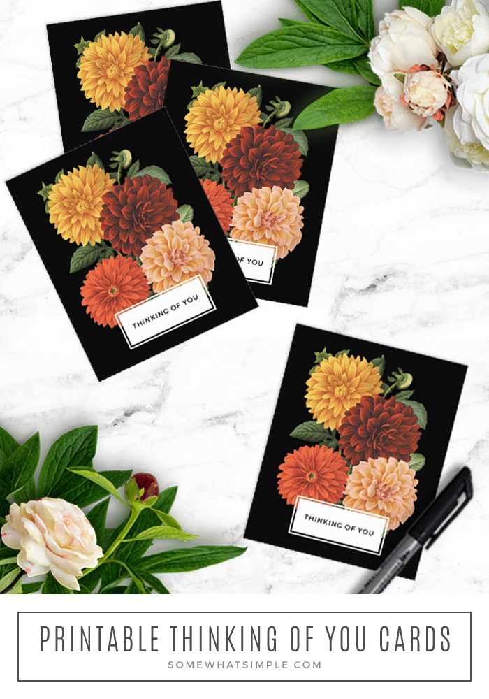 free printable dahlia flower cards