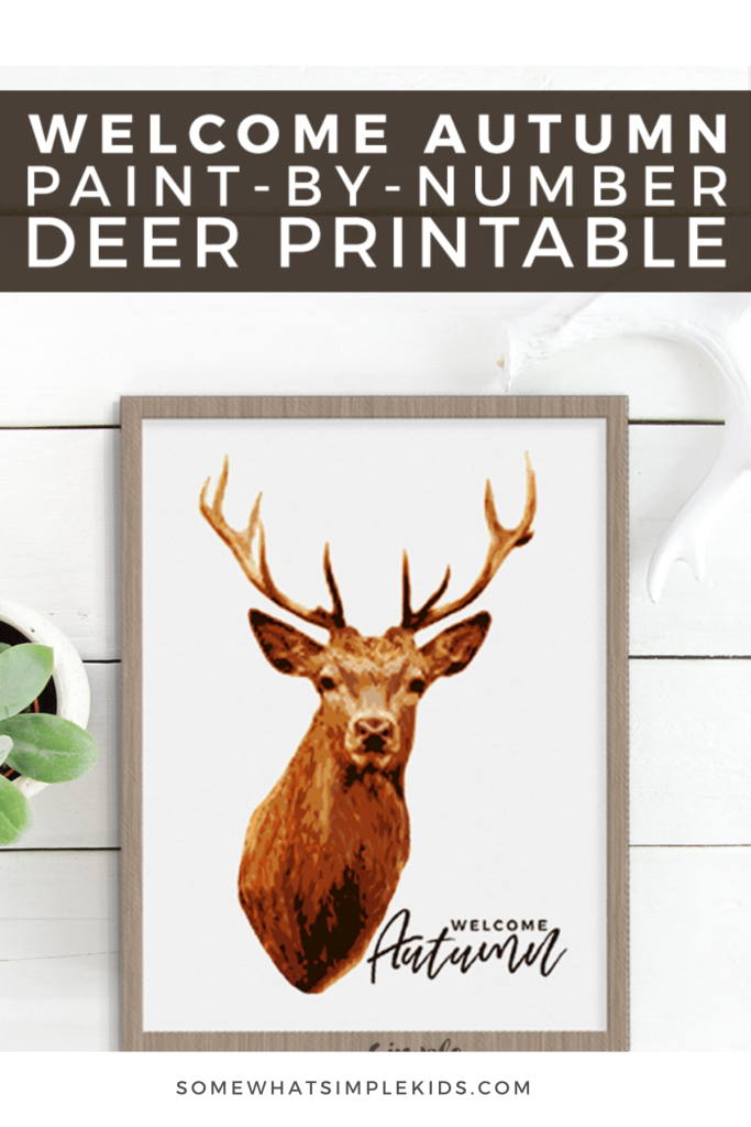 Long image of a deer print in a frame