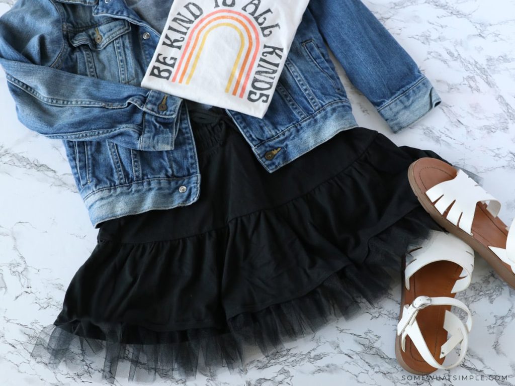 lay flat image of an outfit for a little girl