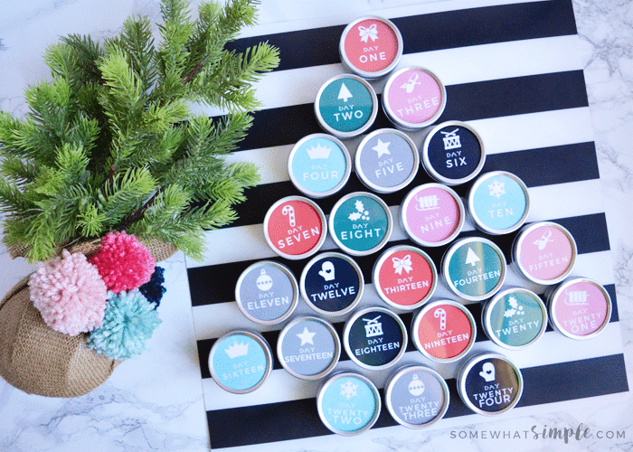 A DIY Holiday Gift  Calendar Sticker Magnets + Free Template