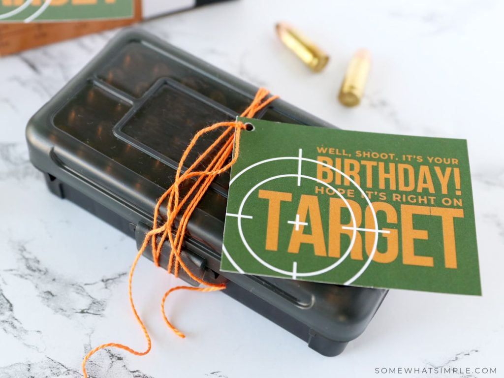 close up of an Ammo Birthday Gift for your husband