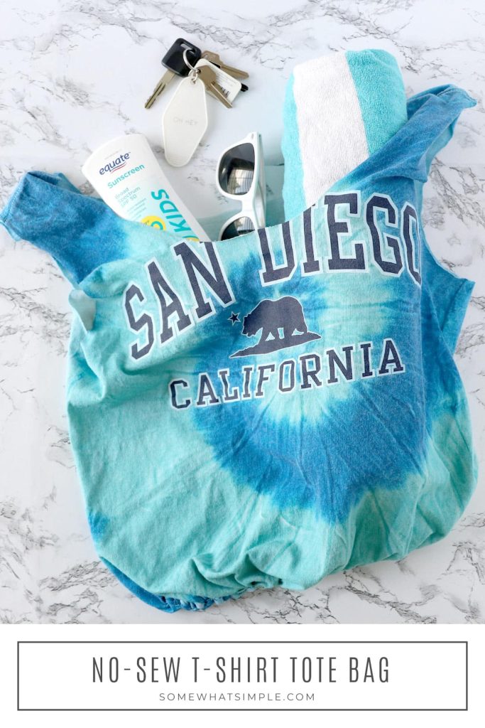 long image of a finished T Shirt Tote