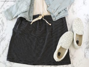 styled skirt for little girls made from a man's shirt