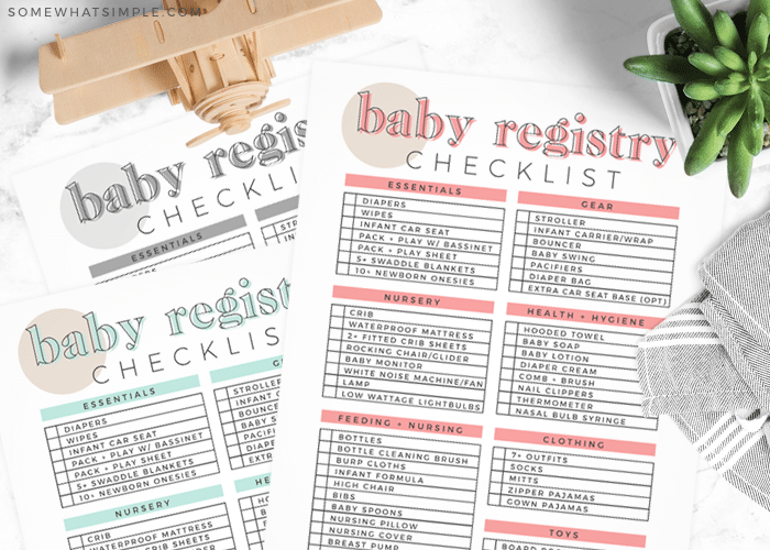 Free Baby Registry Checklist