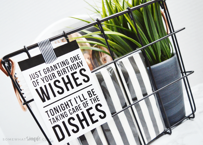 DIY Birthday Gift – A Night Off From Dishes!