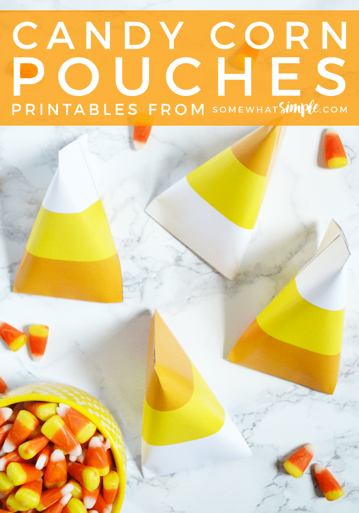 Candy Corn Printable Candy Pouch - Somewhat Simple Kids
