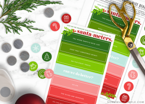 colorful christmas behavior chart for kids
