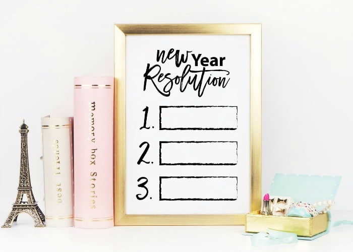 10 New Years Resolution Printables