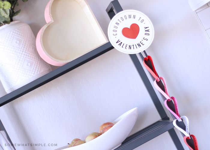 Heart Paper Chain Valentine Countdown