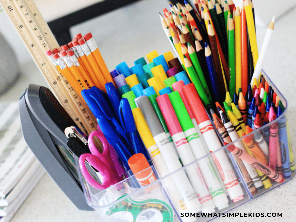Portable Homework Caddy - from Somewhat Simple Kids