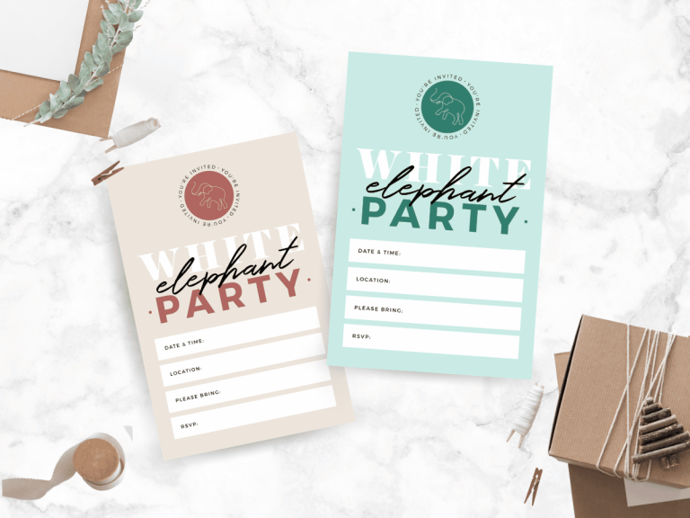The BEST White Elephant Party + Printable Invites